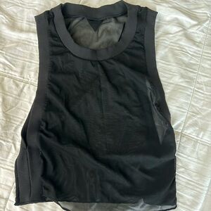 ALO Yoga Black Mesh Tank Top